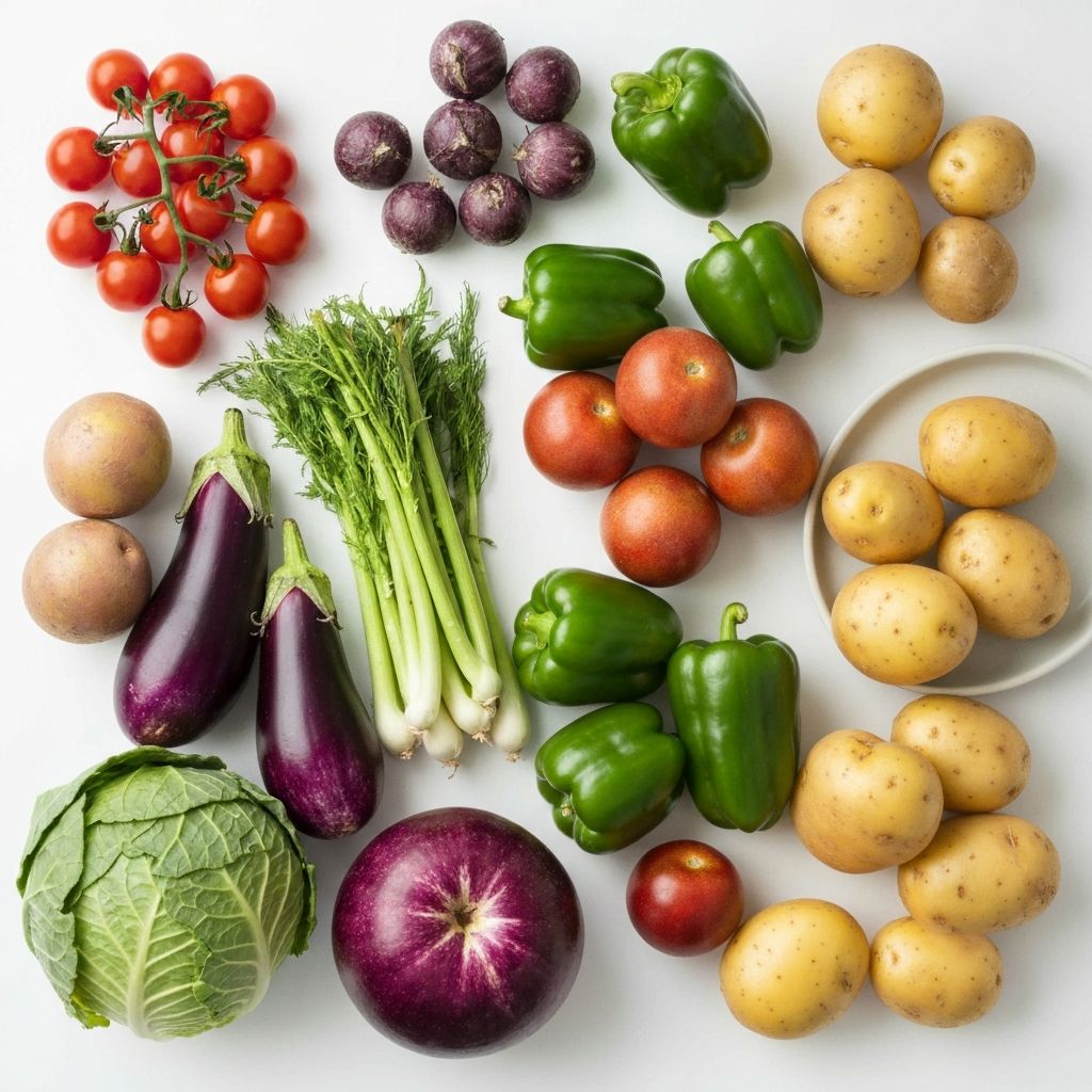 Vegetables and fruits variety